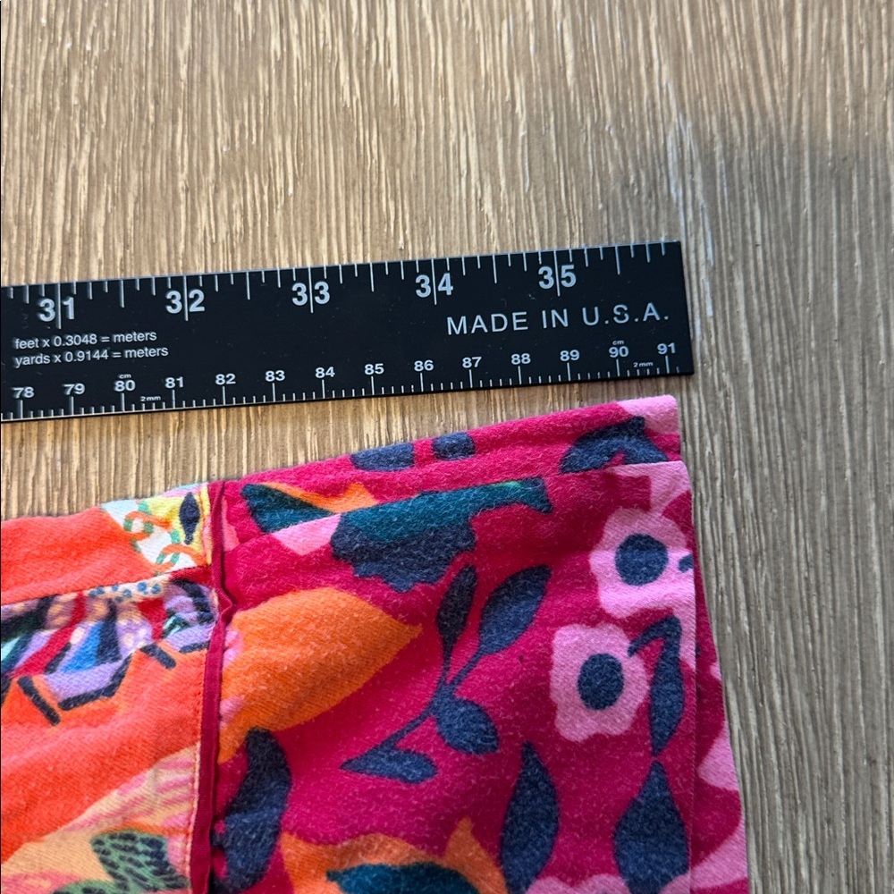 Anthropologie Vibrant Orange & Pink Paisley Satin Pajama Set - Picture 8 of 8